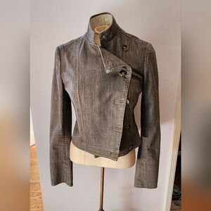Gray denim 80's-style jean jacket size M